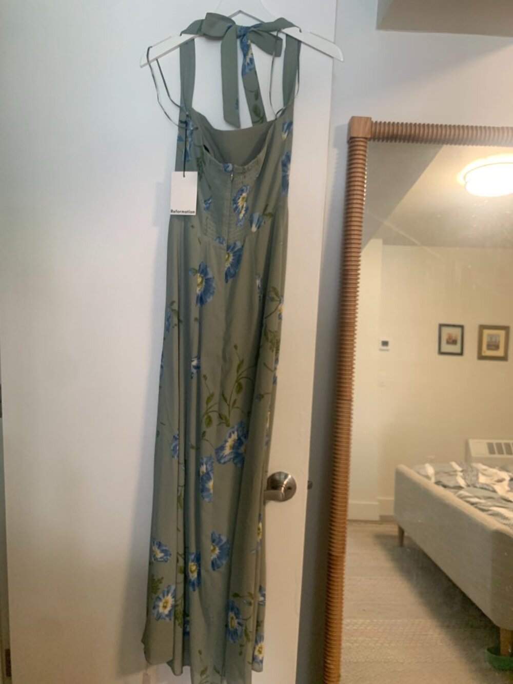 Reformation Jovelle Dress Green - Size 4 - Picture 4 of 5